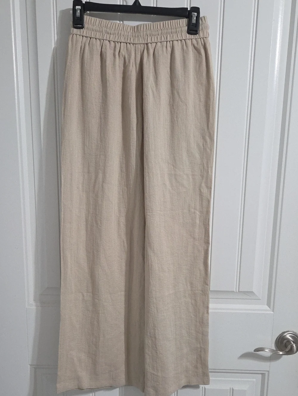 Halara Beige High Wasted Drawstring Linen-Blend Women's Pants Size Petite XS NWT